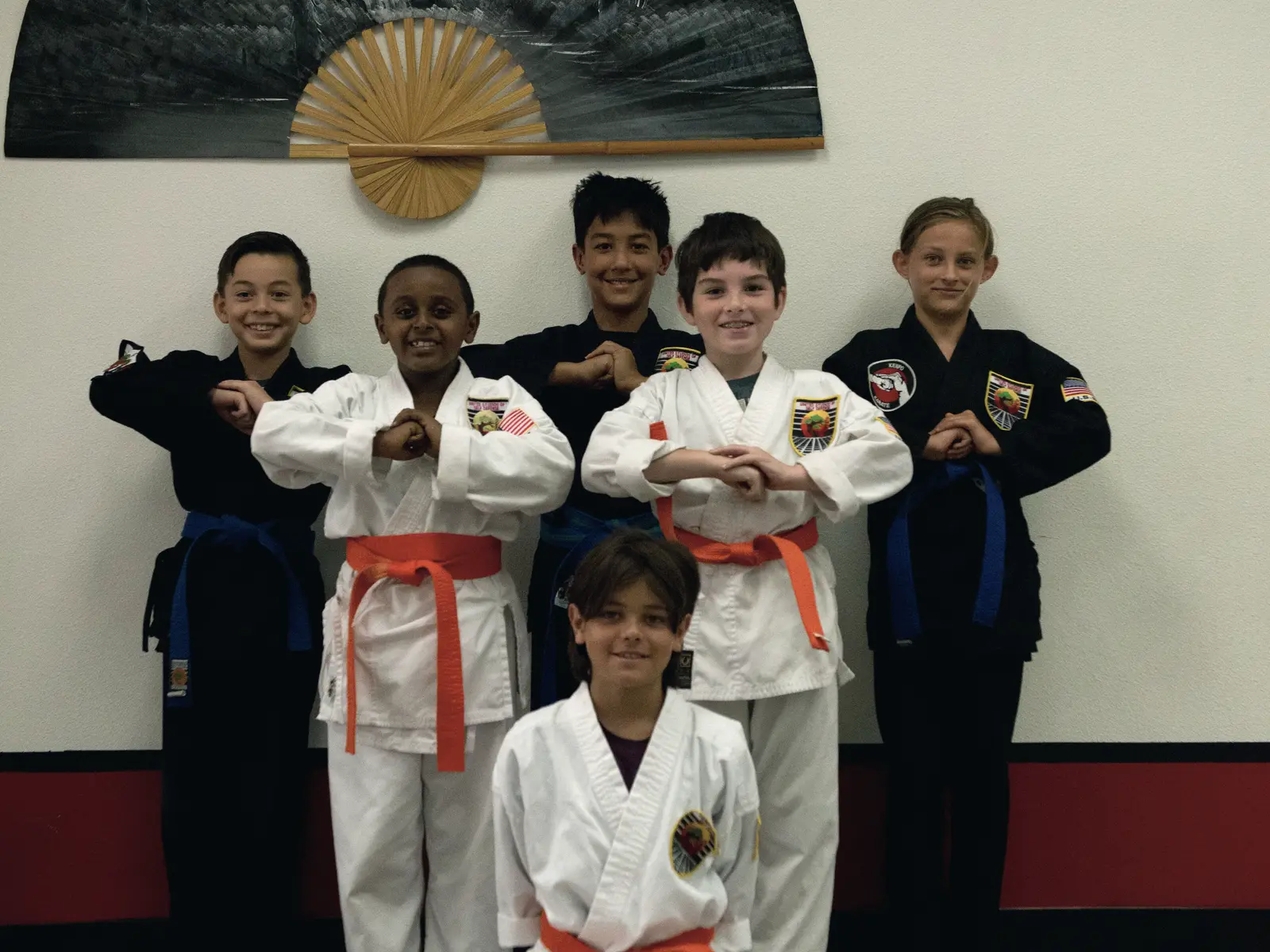 A group of students training together during a class at USSD Santa Barbara.